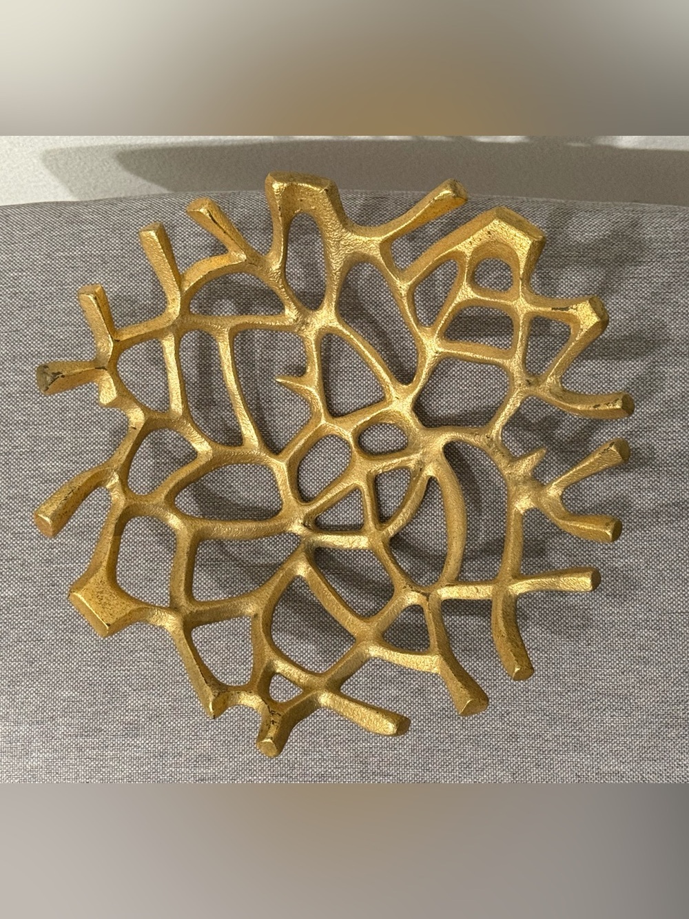 Sculptural Gold Decorative Bowl - Picture 3 of 3